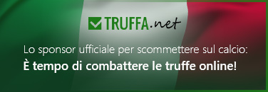 truffa.net sponsor ufficiale per scommettere sul calcio